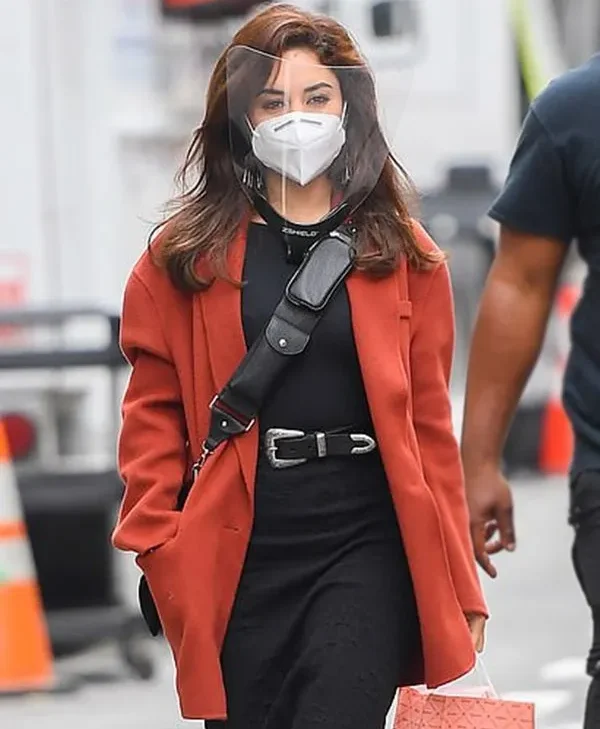 Tick, Tick…Boom! Vanessa Hudgens Brown Wool Coat