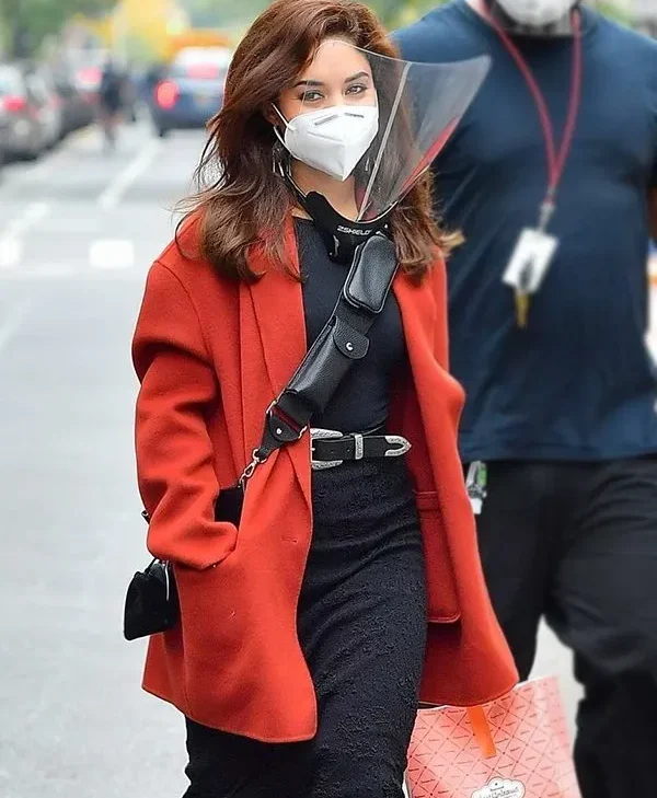 Tick, Tick…Boom! Vanessa Hudgens Brown Wool Coat