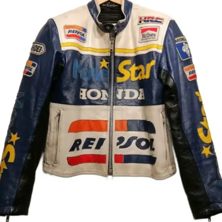 Vintage Respol Stylish Biker Leather Jacket