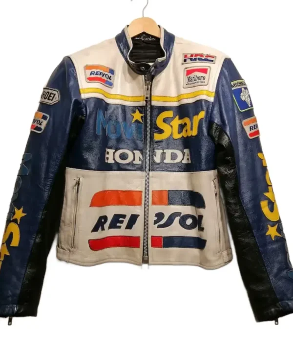 Vintage Respol Stylish Biker Leather Jacket