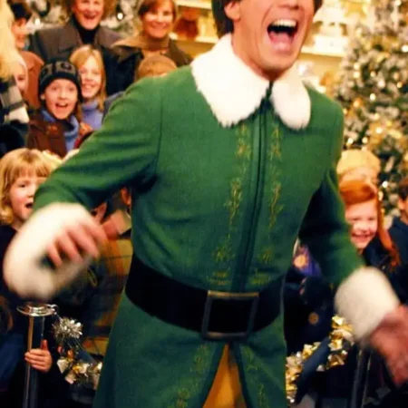 William Buddy Elf Christmas Green Wool Coat