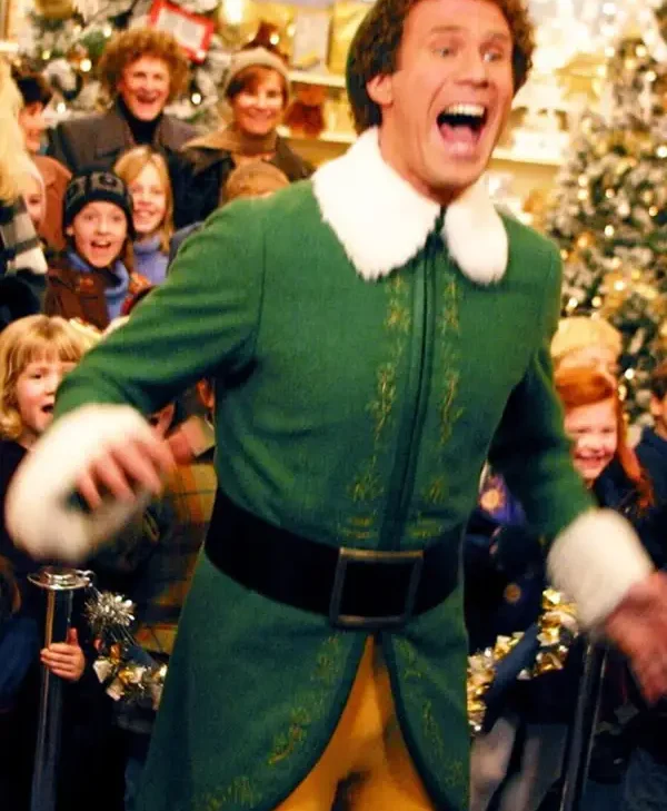 William Buddy Elf Christmas Green Wool Coat