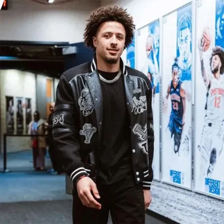 Cade Cunningham 1AATMF Stylish Blouson Varsity Jacket