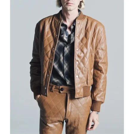 Kevin Jonas Claim To Fame Stylish Quilted Leather Jacket