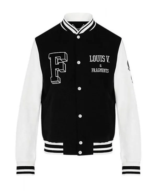 Louis Vuitton Black And White Fragment Varsity Jacket