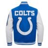 Indianapolis Colts Mashup Rib Varsity Wool and Leather Jacket