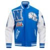 Indianapolis Colts Mashup Rib Varsity Wool and Leather Jacket