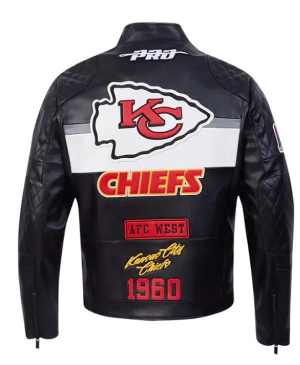 Kansas City Chiefs Black Moto Leather Jacket