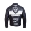 Las Vegas Raiders Stylish Black Moto Leather Jacket
