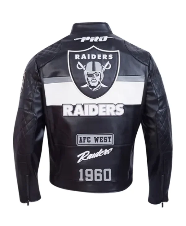 Las Vegas Raiders Stylish Black Moto Leather Jacket