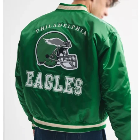 philadelphia-eagles-green-varsity-bomber-satin-jacket