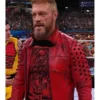 Edge SummerSlam Stylish Studded Red Leather Jacket