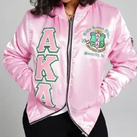 AKA-Alpha-Kappa-Satin-Bomber-Piink-Jacket