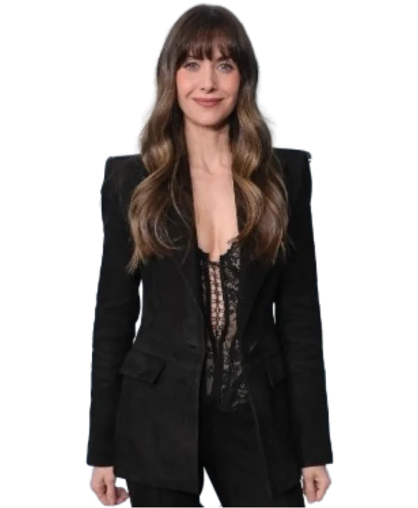 Alison Brie Together 2025 Millie Black Blazer