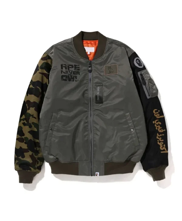BAPE-x-OVO-Loose-Fit-MA-1-Bomber-Jacket