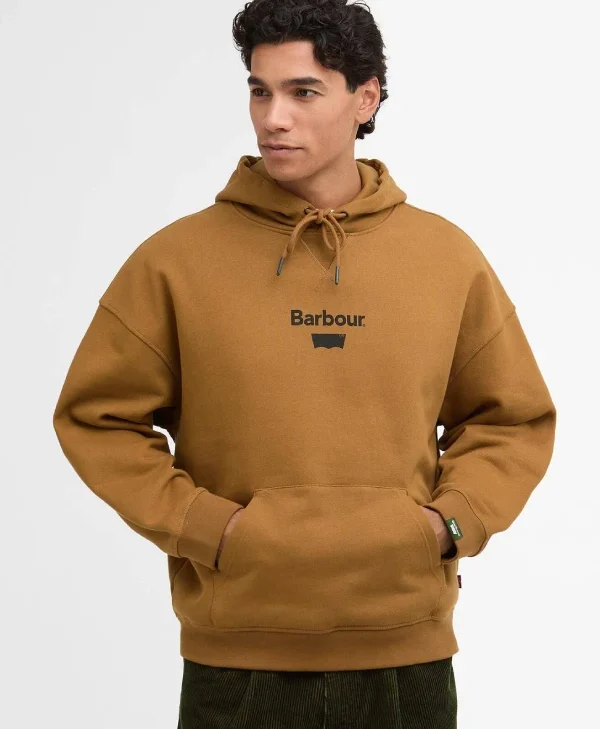 Barbour-x-Levis-Graphic-Hoodie-Brown
