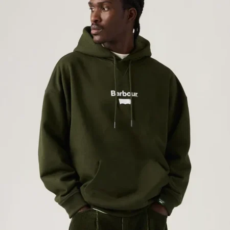 Barbour-x-Levis-Graphic-Hoodie-Green