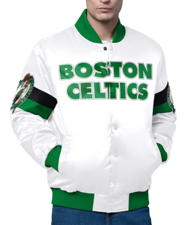 Boston Celtics Varsity Triple Option Satin Jacket