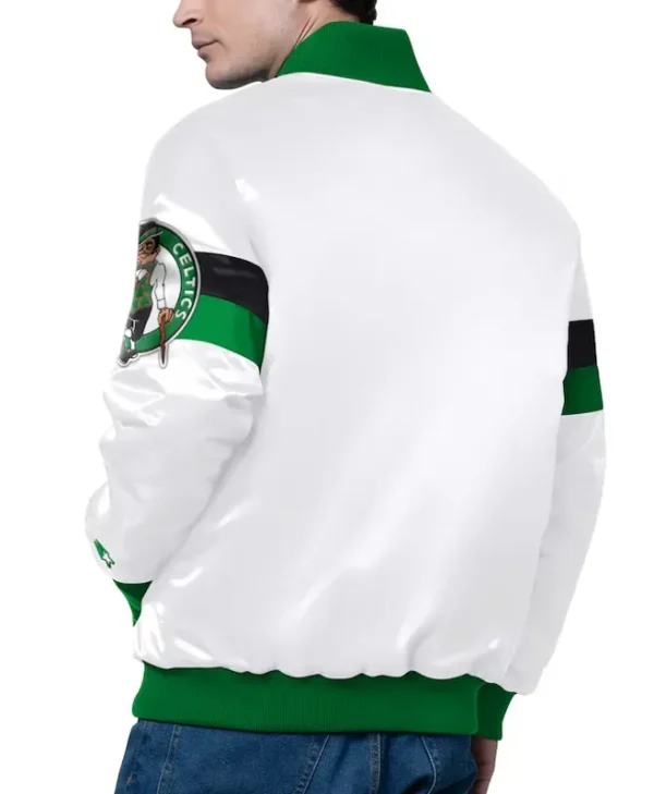 Boston Celtics Varsity Triple Option Satin Jacket For Sale