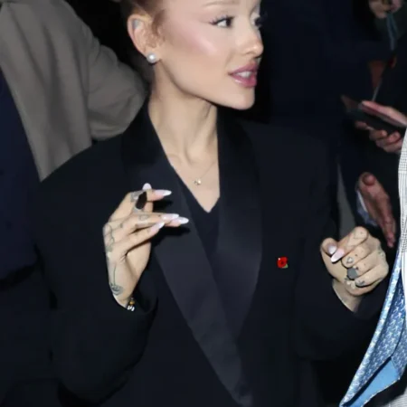 Buy-Ariana-Grande-Rows-Erdene-Black-Virgin-Wool-Coat