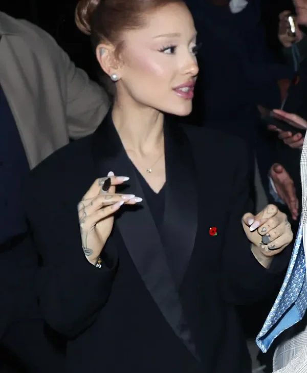 Buy-Ariana-Grande-Rows-Erdene-Black-Virgin-Wool-Coat