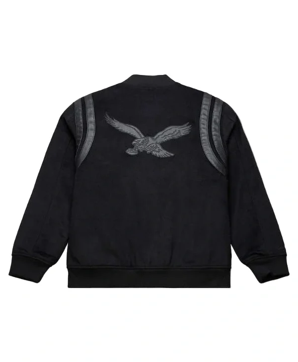 Buy-Philadelphia-Eagles-Black-Walk-the-Tunnel-Varsity-Full-Snap-Jacket