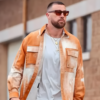 Chiefs 2025 Travis Kelce Orange Jacket