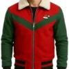 Christmas Red and Green Varsity Jacket