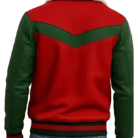 Christmas Red and Green Varsity Jacket For Sale