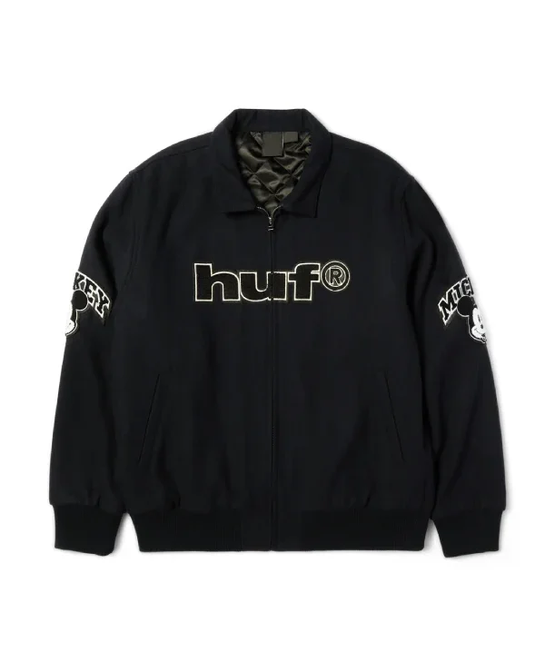 Disney-x-HUF-Mickey-Worldwide-Tour-Varsity-Jacket-Black