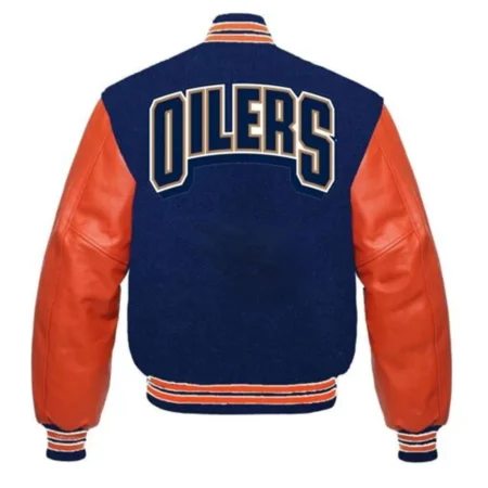 Edmonton Oilers NHL Varsity Jacket back