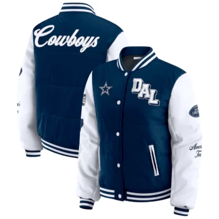 Erin-Andrews-Dallas-Cowboys-Varsity-Puffer-Jacket-Navy