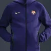 FC Barcelona Soccer Windrunner Blue Hoodie