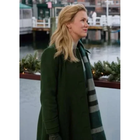 Ginna Claire Mason A Newport Christmas Green Trench Coat-900x900h