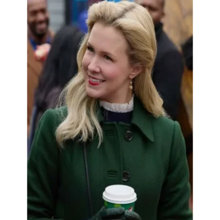 Ginna Claire Mason A Newport Christmas Green Trench Coat side