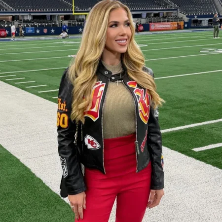 Gracie-Hunt-Kansas-City-Chiefs-Jeff-Hamilton-Black-Leather-Jacket
