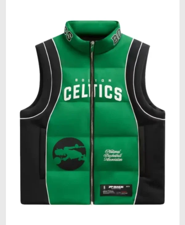 Kelly Boston Celtics Team Puffer Vest For Sale
