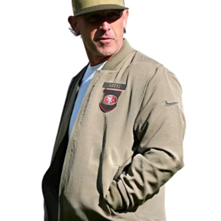 Kyle-Shanahan-49ers-Salute-to-Service-Bomber-Jacket
