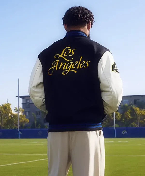 Kyren Williams Shoe Palace Nike LA Rams Rivalries Varsity Jacket For Sale