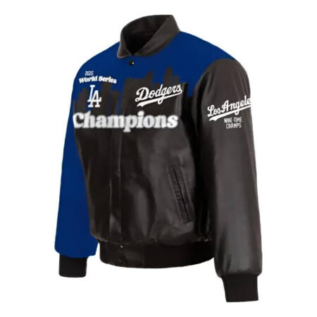 LA Dodgers 2025 Championship Leather Jacket
