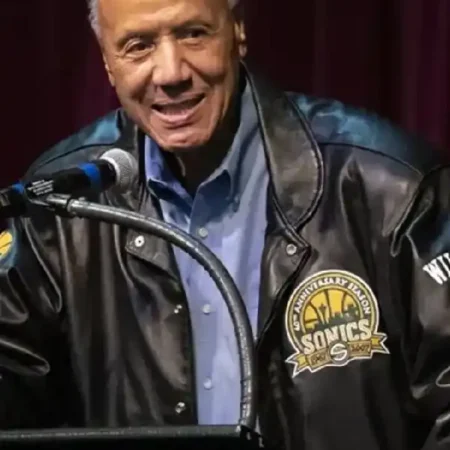 Lenny Wilkens Black Leather Jacket