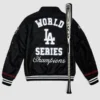 Los-Angeles-Dodgers-Joshua-Vides-x-Fanatics-2025-World-Series-Champions-Limited-Edition-Full-Snap-Varsity-Jacket-Black