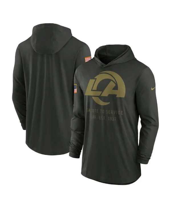 Los-Angeles-Rams-Salute-to-Service-Hooded-Long-Sleeve-T-shirt-Black