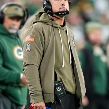 Matt-LaFleur-Packers-Salute-To-Service-Nike-Bomber-Jacket