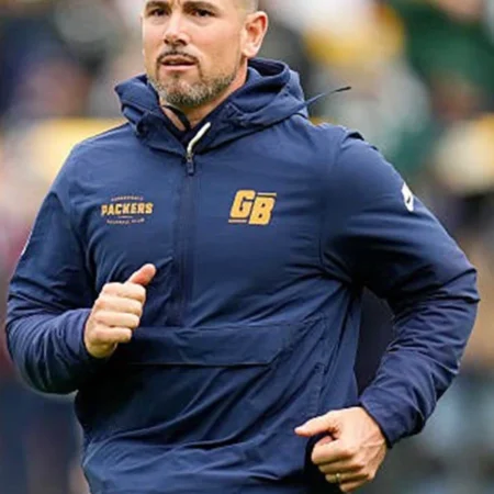 Matt LaFleur Packers Sideline Half-Zip Anorak Hoodie