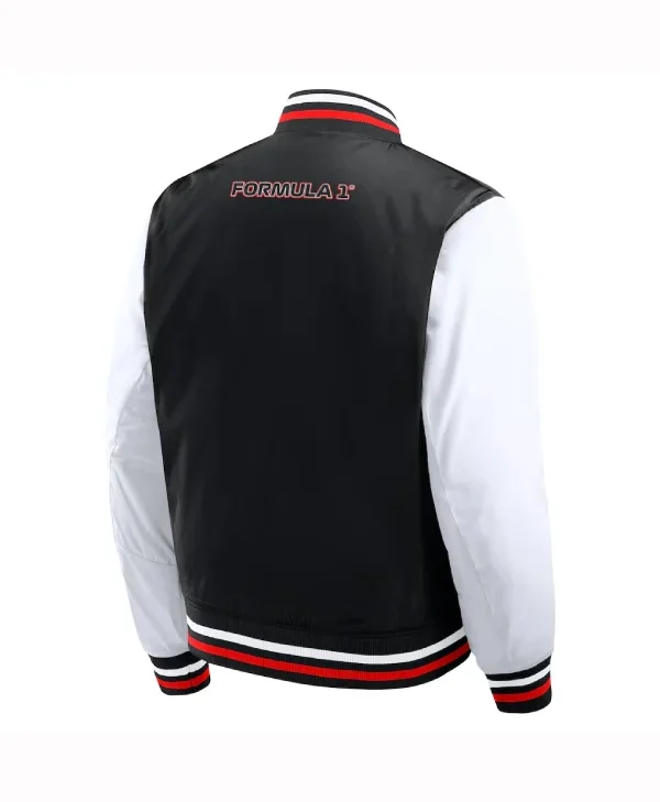 Mens-BlackWhite-2025-Las-Vegas-Grand-Prix-Night-Racing-Full-Snap-Bomber-Jacket