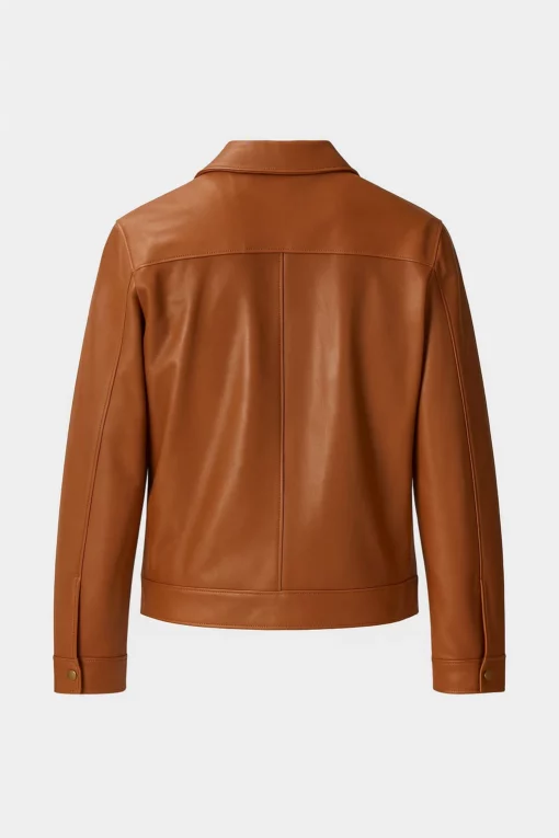 Mens Brown Harrington Bomber Leather Jacket For Sale Mens Brown Harrington Bomber Leather Jacket For Sale