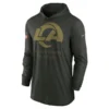 Mens-Los-Angeles-Rams-Nike-Forest-Green-2025-Salute-to-Service-Sideline-Dri-FIT-Lightweight-Hooded-Pullover
