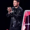 The Voice S28 Michael Buble Black Leather Jacket