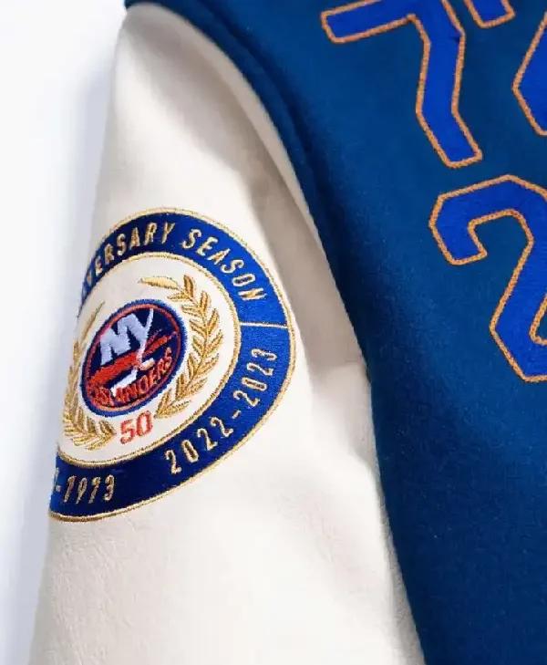 NY Islanders 50th Anniversary Blue Varsity Jacket Shop